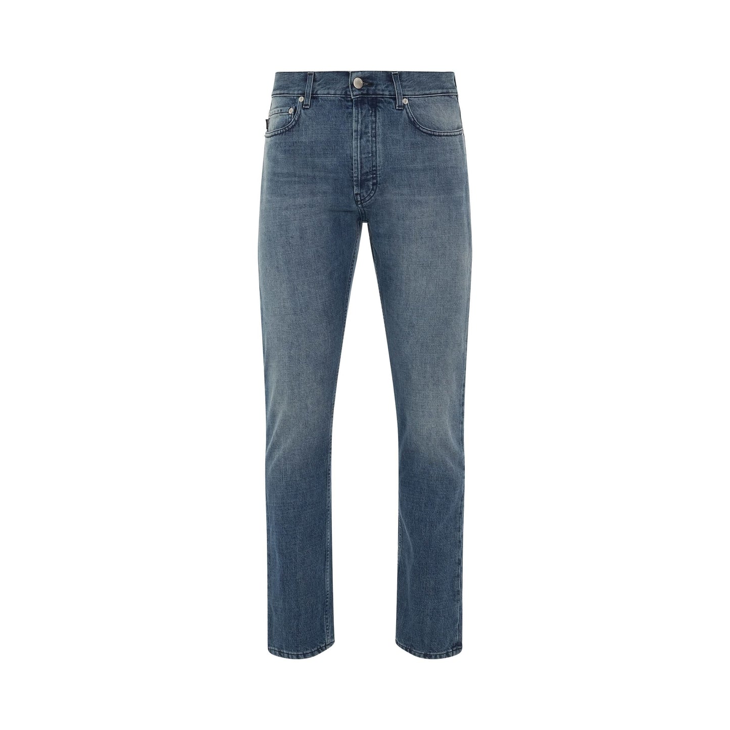 Slim Fit Denim Pants in Mid Blue Denim