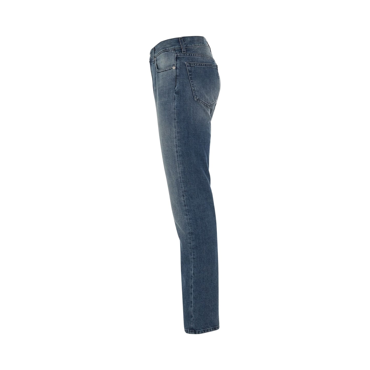 Slim Fit Denim Pants in Mid Blue Denim