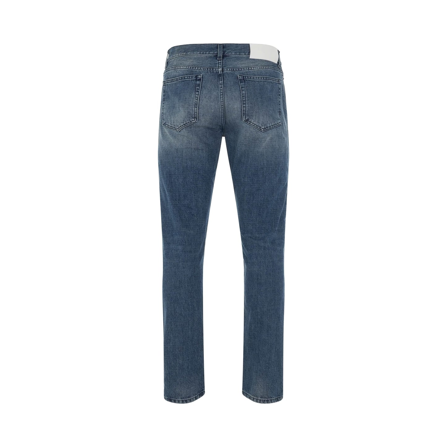 Slim Fit Denim Pants in Mid Blue Denim