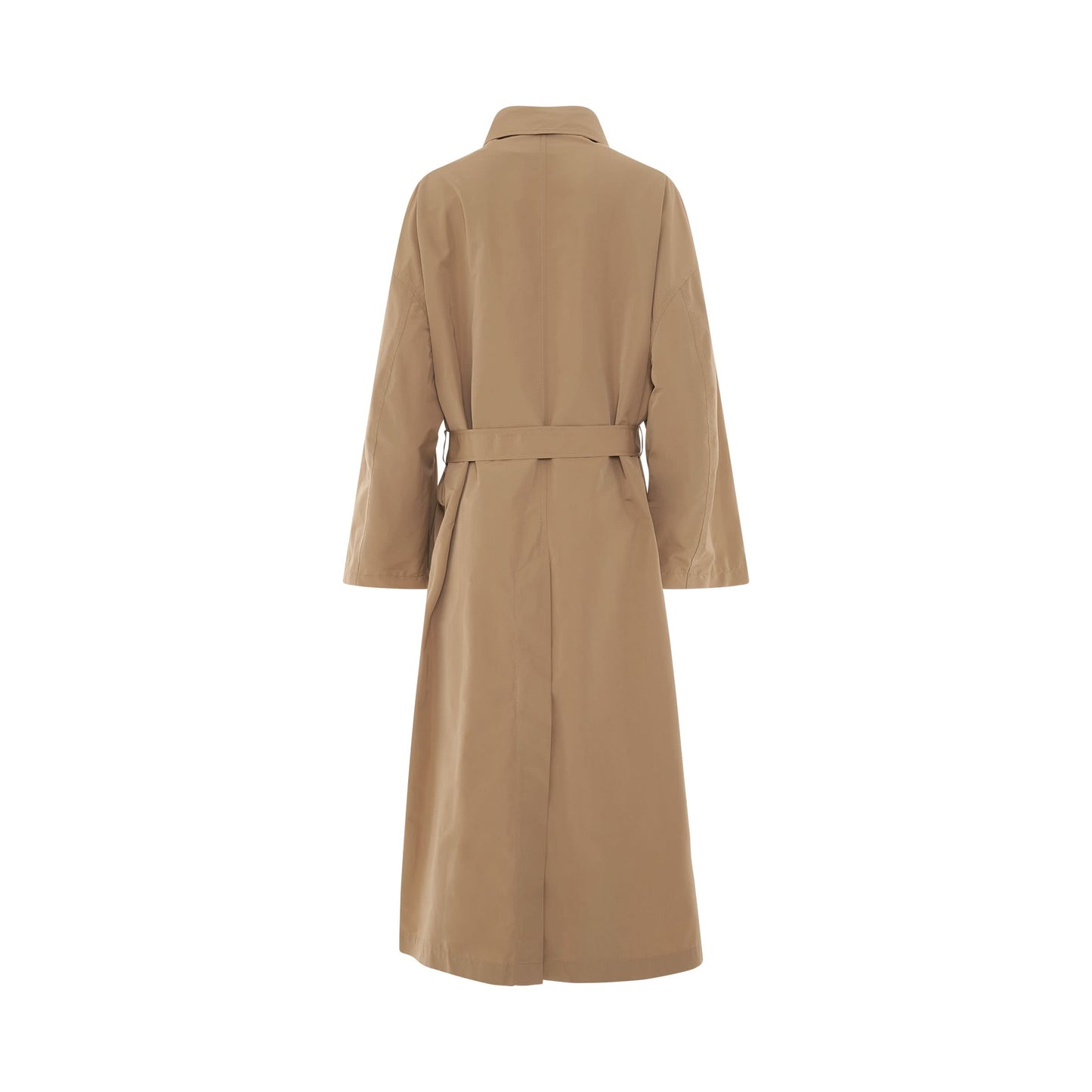 Light Taffeta Trench Coat in Tan