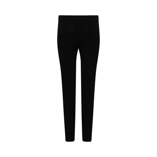 4G Lace Monogram Stretch Legging in Black