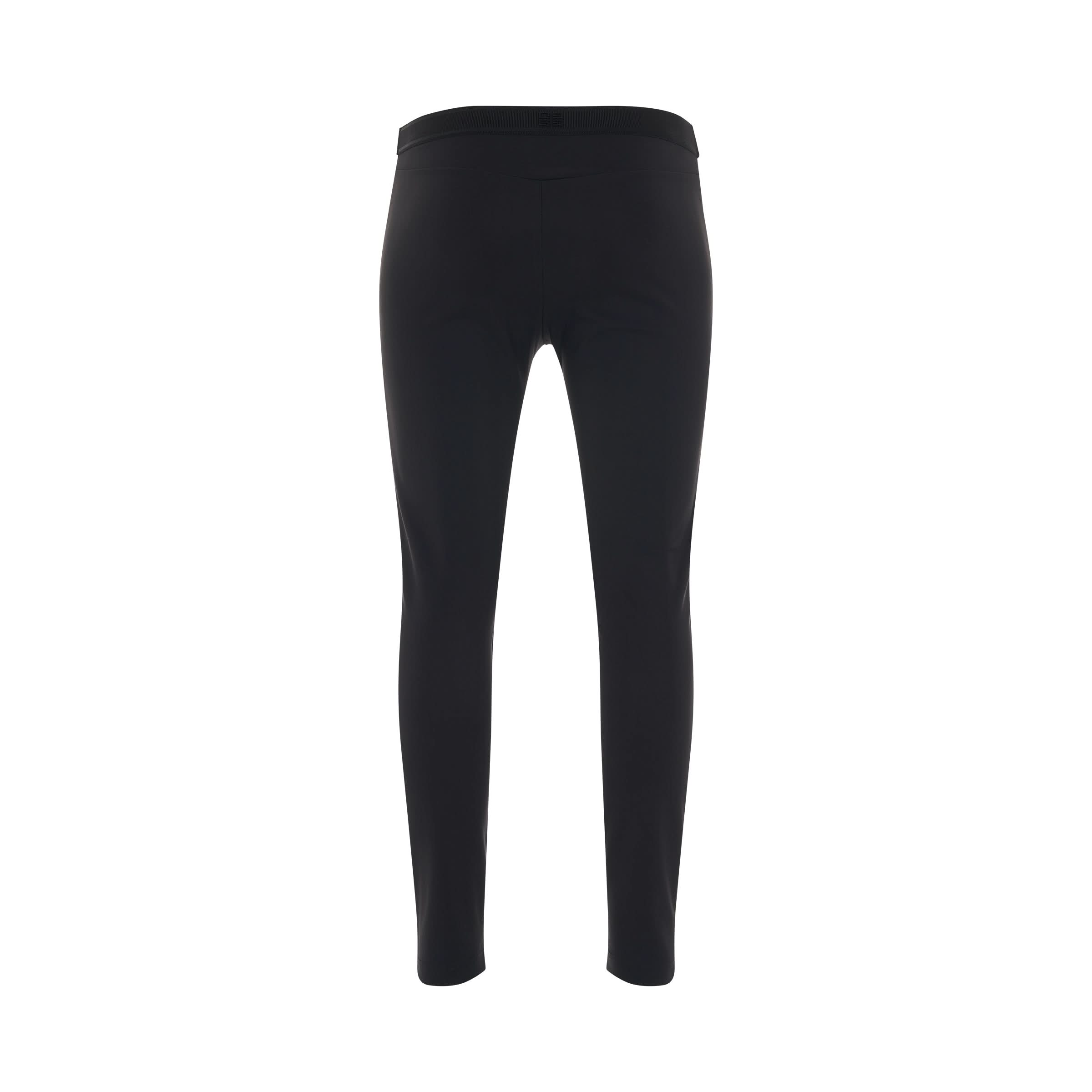 Elastic Logo Legging in Black