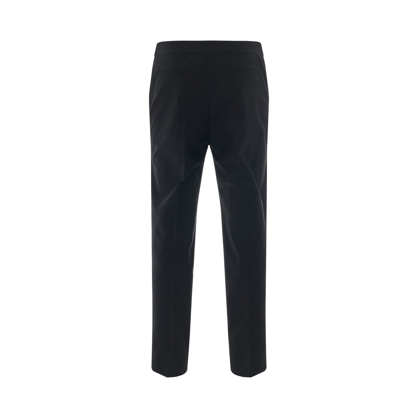 Slim Fit Trousers with Skirt Detail in Black