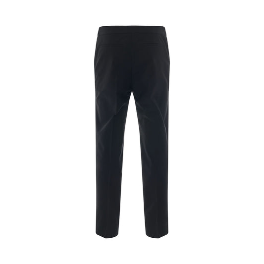 Slim Fit Trousers with Skirt Detail in Black