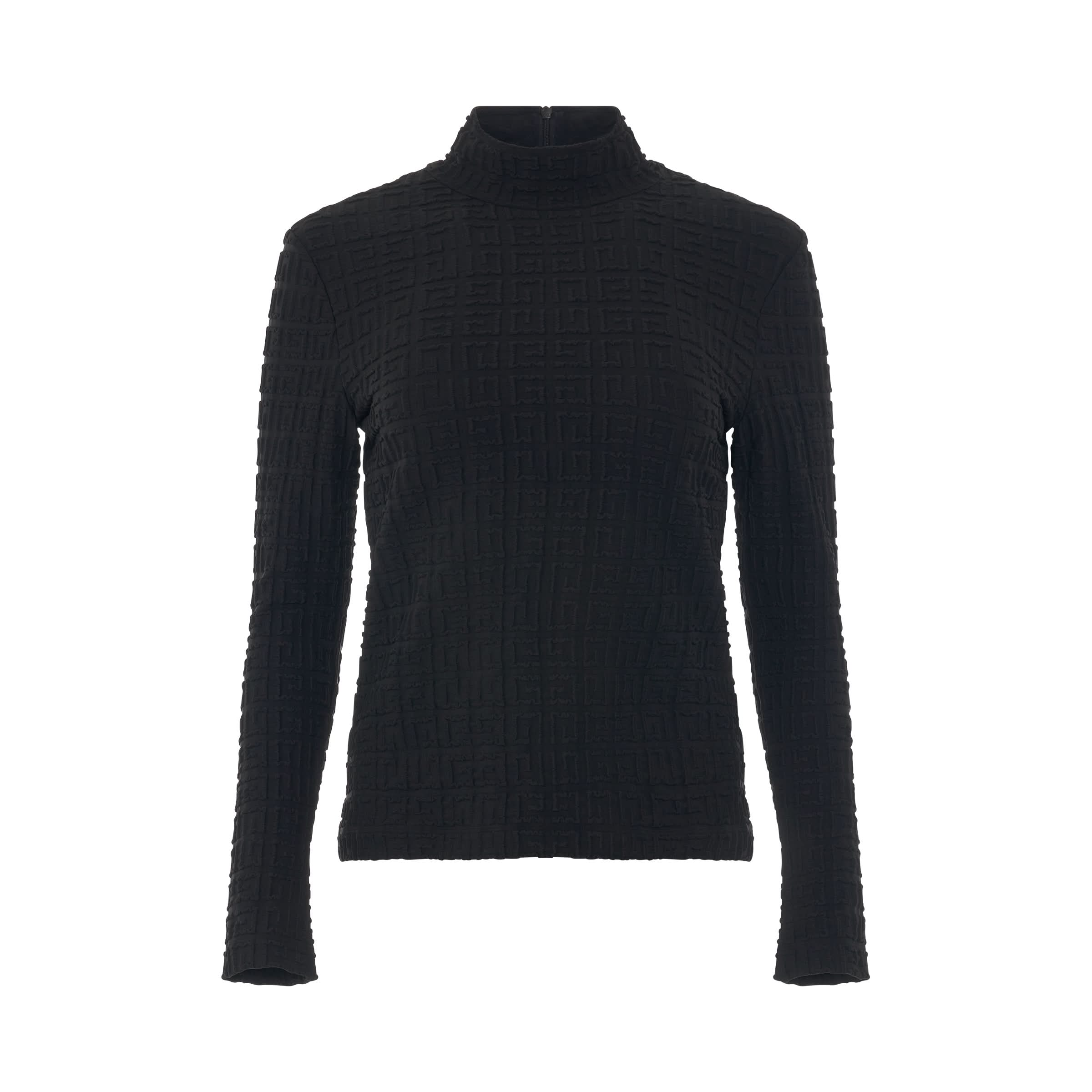 4G Jacquard Cyclist Long Sleeve Top in Black