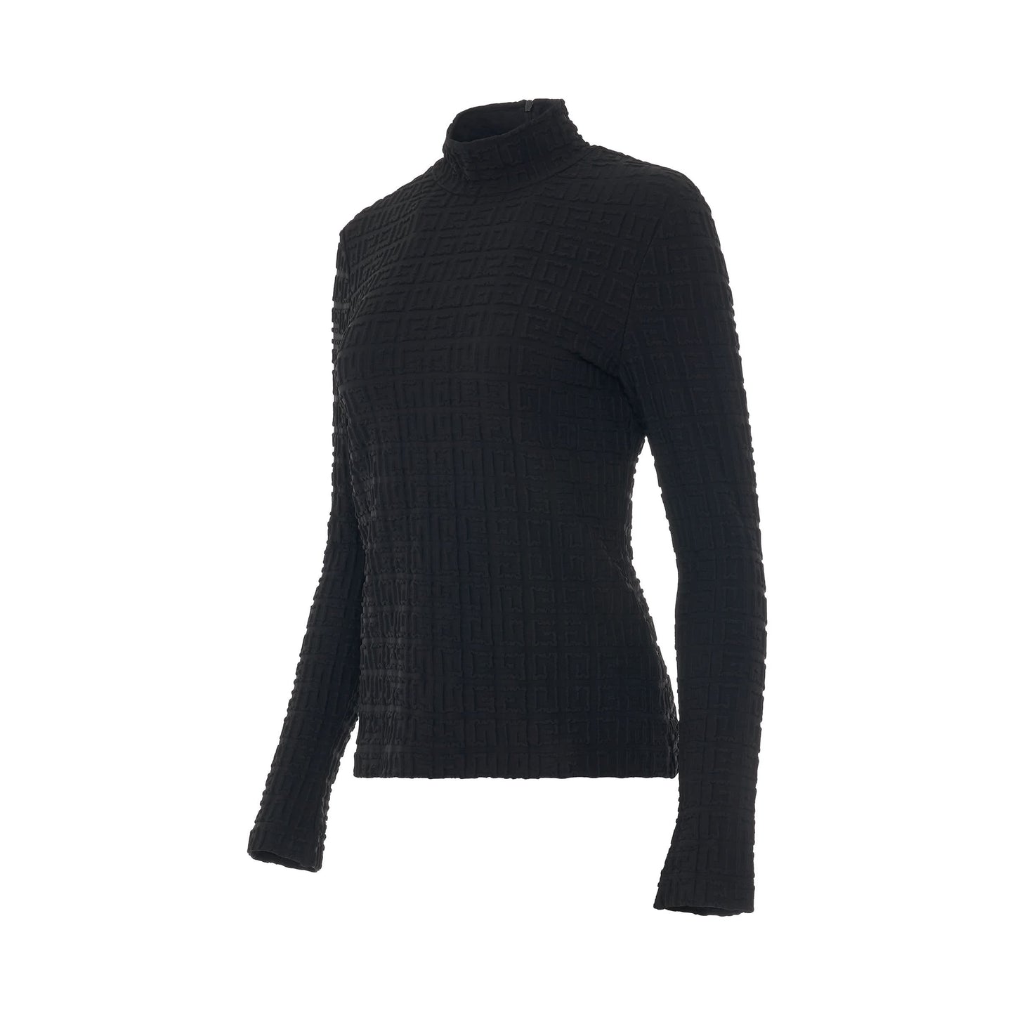 4G Jacquard Cyclist Long Sleeve Top in Black