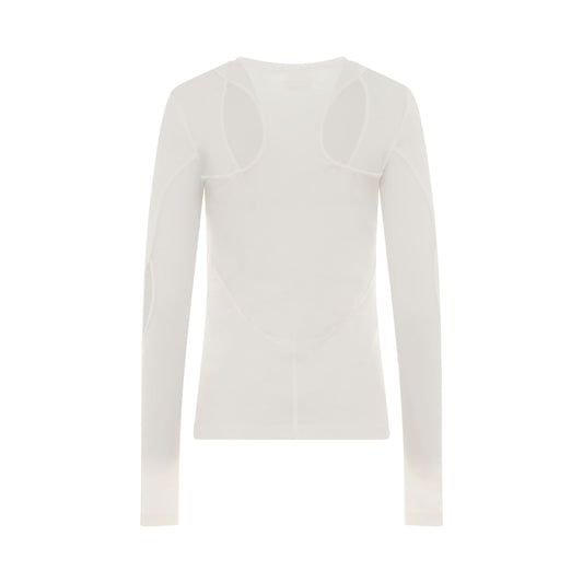 Structured Panel Top in White