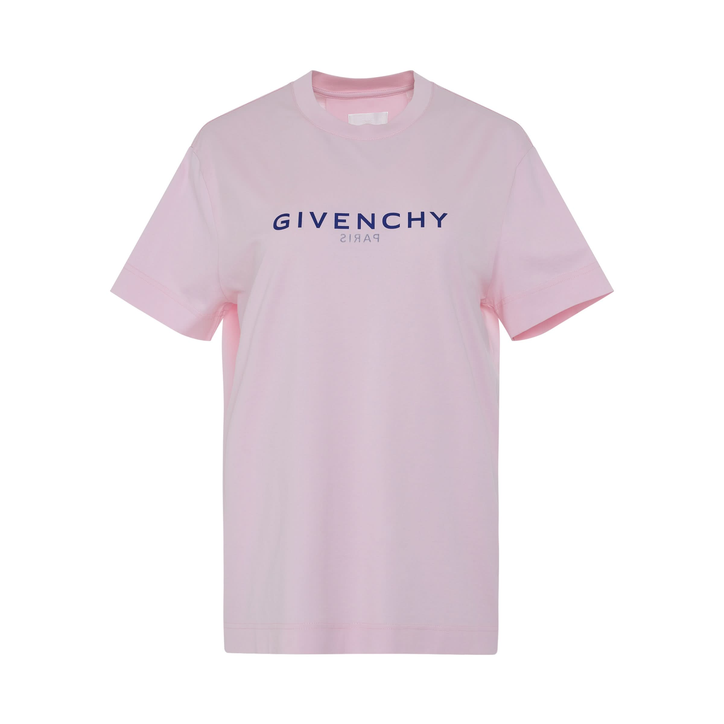 Reverse Logo Classic Fit T-Shirt in Light Pink