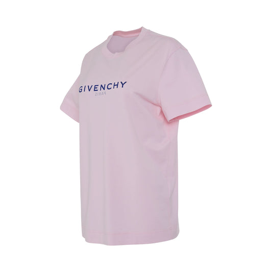 Reverse Logo Classic Fit T-Shirt in Light Pink