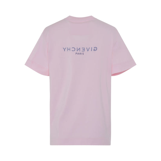 Reverse Logo Classic Fit T-Shirt in Light Pink