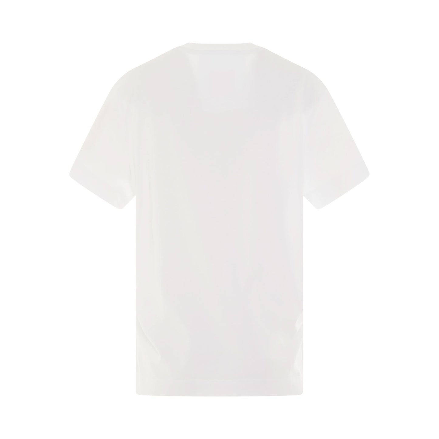 College Logo Print T-Shirt in White