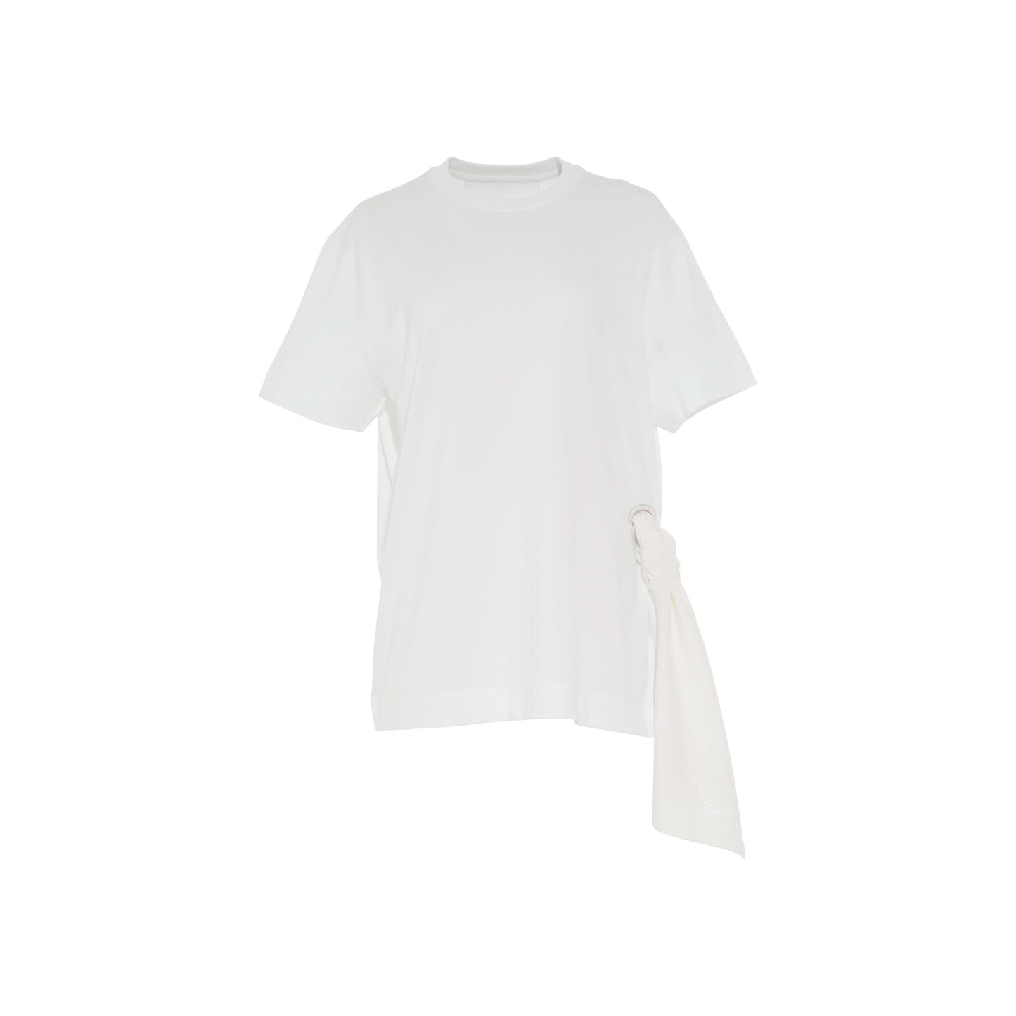 Side Scarf T-Shirt in White