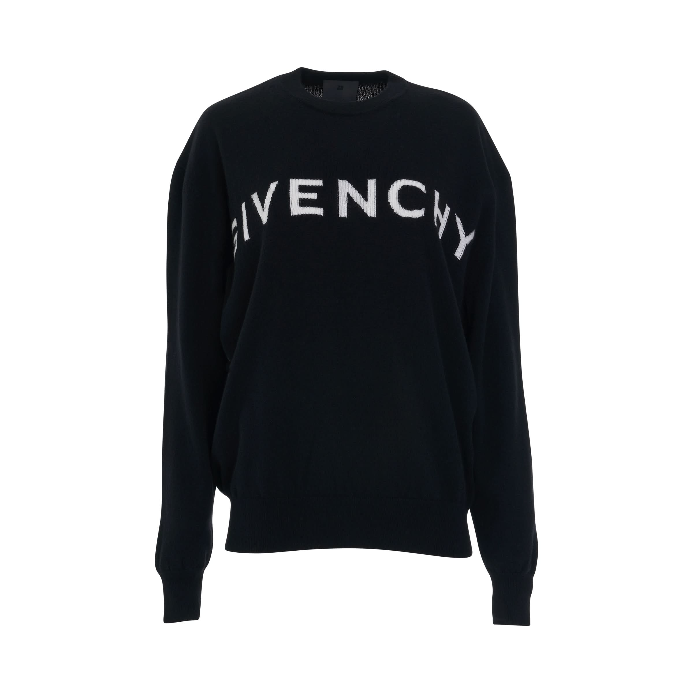 Classic Logo Knit Sweater in Black