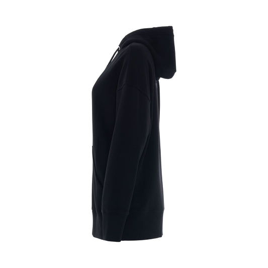 Reverse Logo Oversized Hoodie in Black