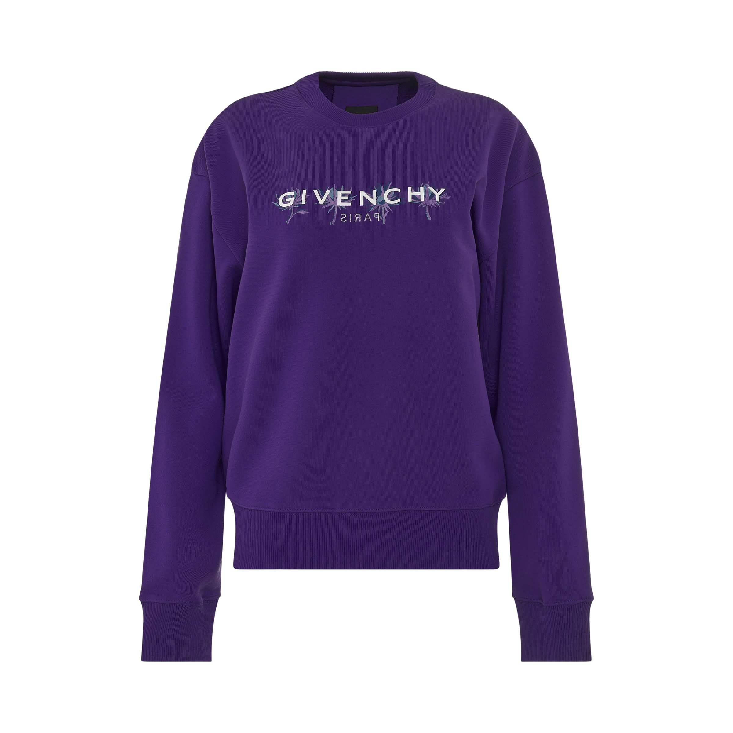 Thistle Reverse Logo Sweatshirt in Purple