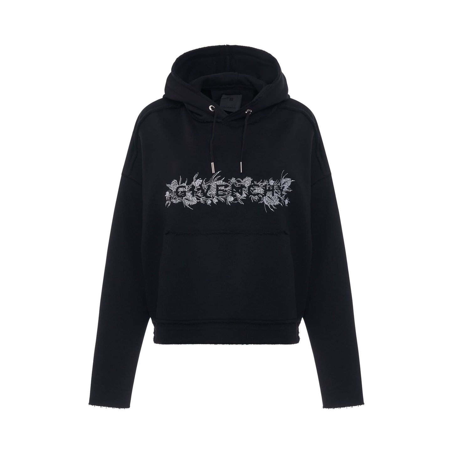 4G Logo Thistle Embroidered Hoodie in Black