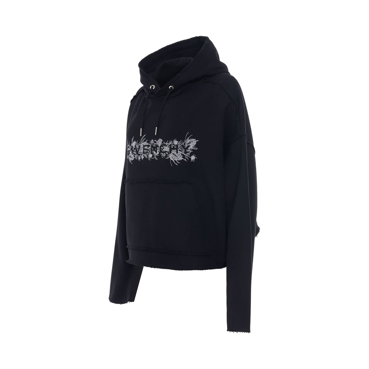 4G Logo Thistle Embroidered Hoodie in Black