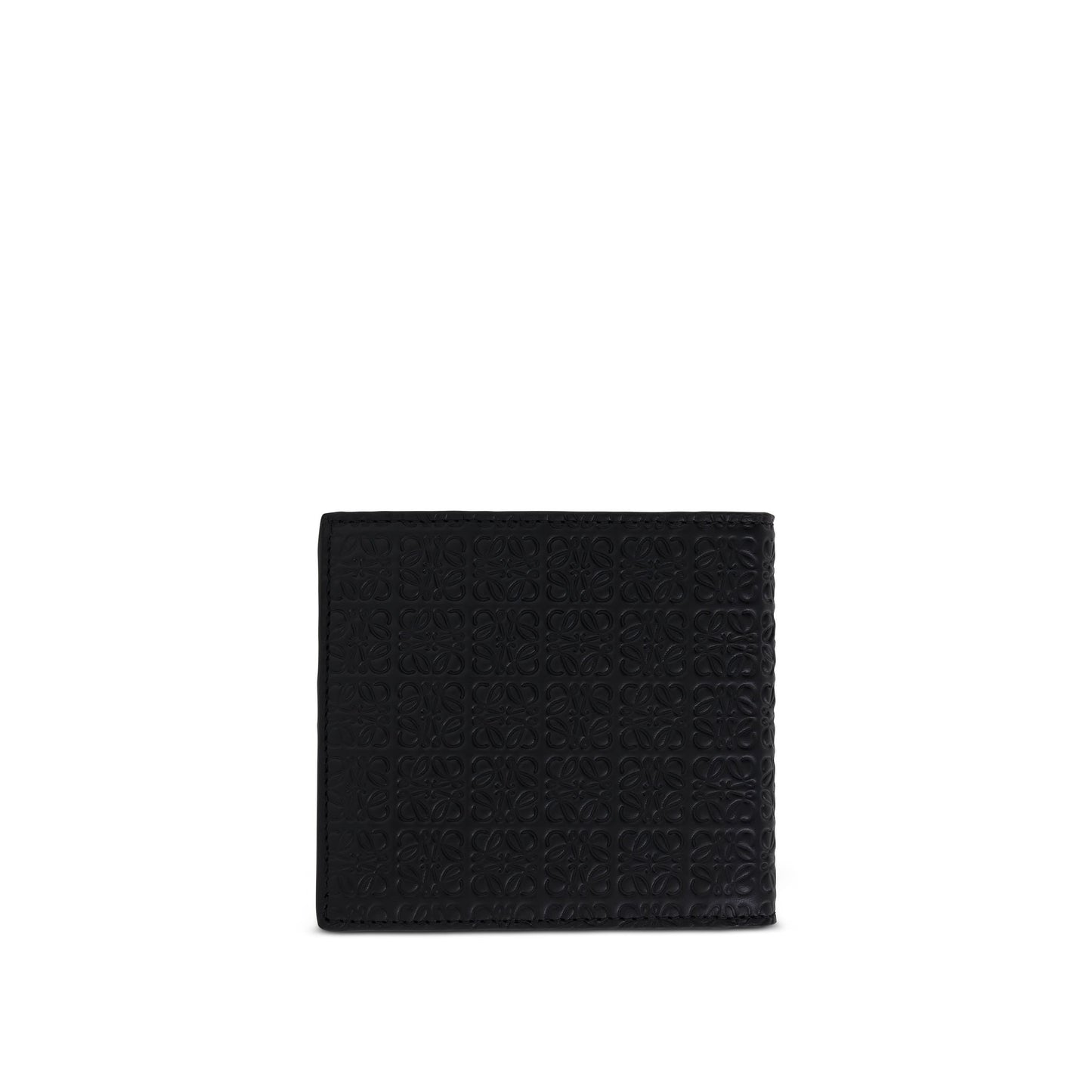 Repeat Bifold Wallet in Embossed Calfskin in Black