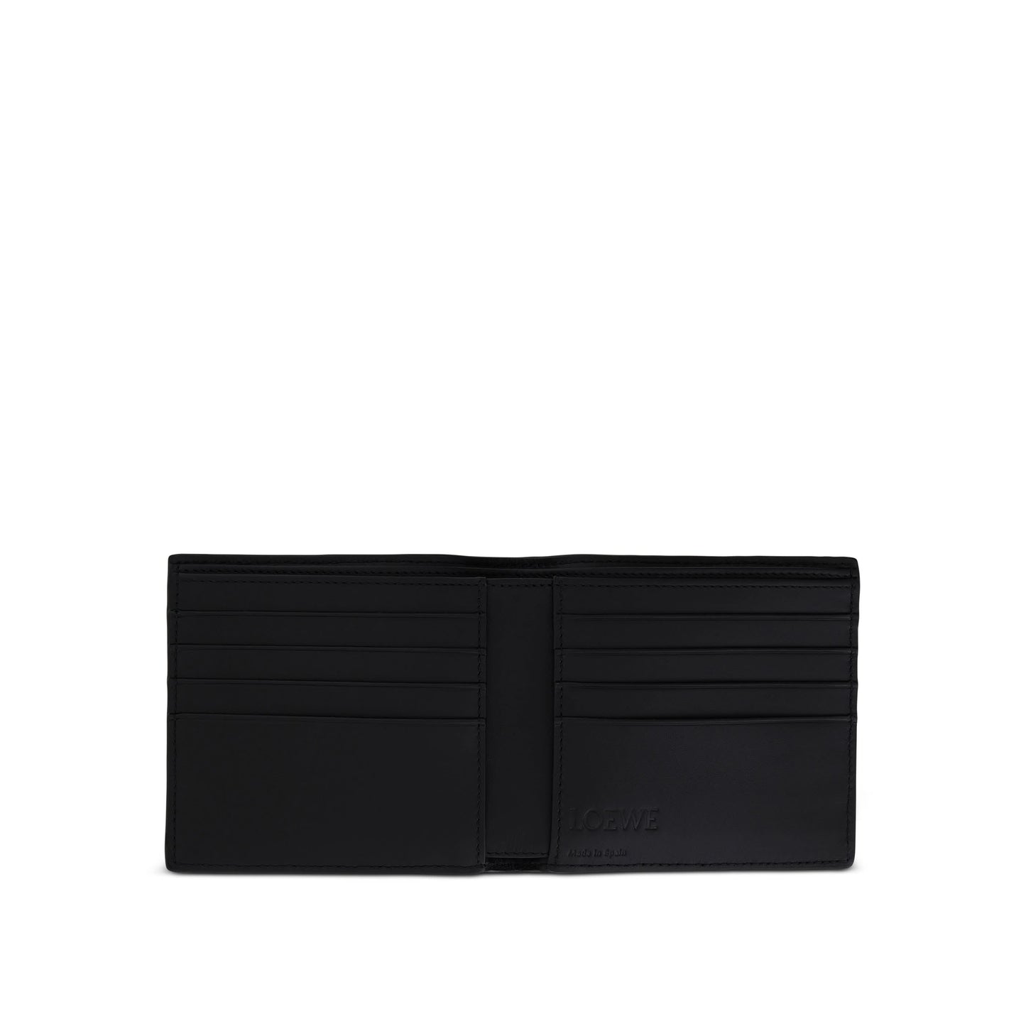 Repeat Bifold Wallet in Embossed Calfskin in Black