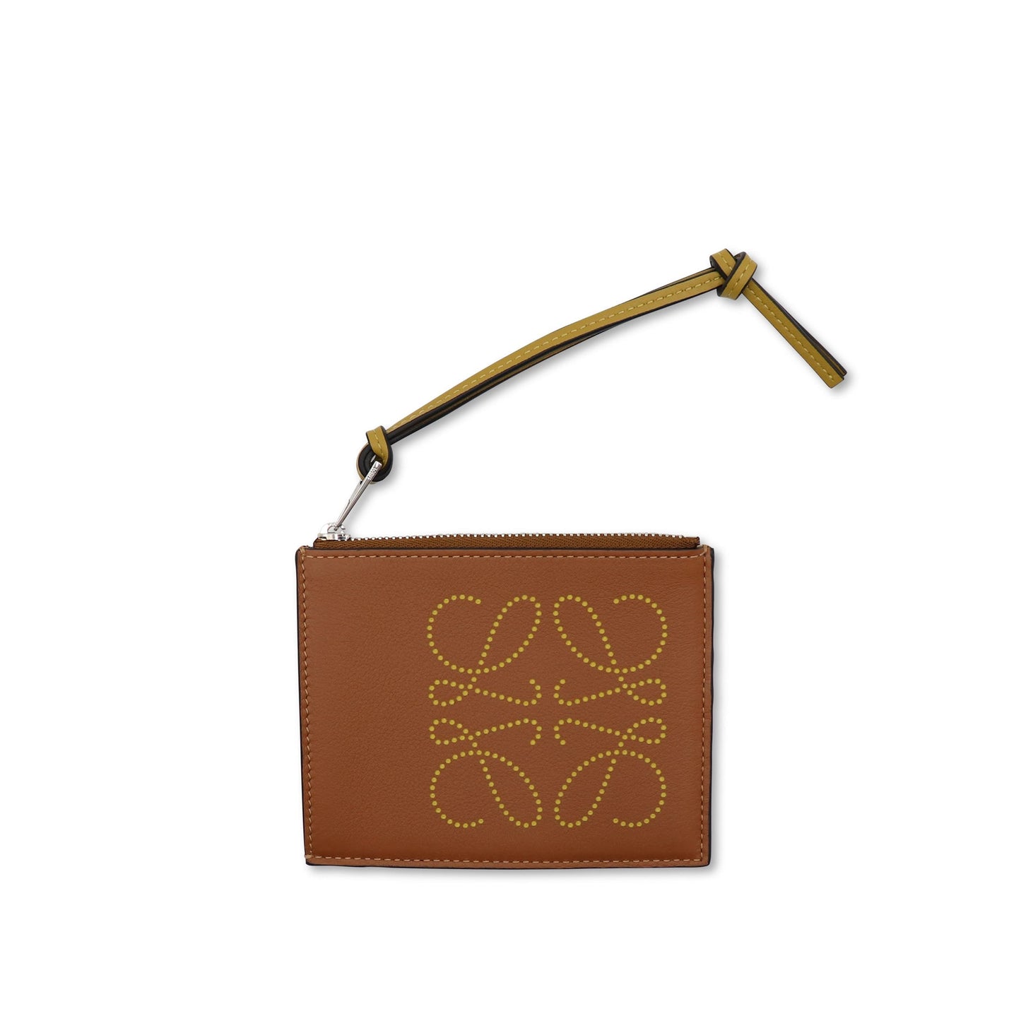 Brand Coin Cardholder in Classic Calfskin in Tan/Ochre