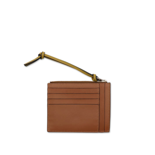 Brand Coin Cardholder in Classic Calfskin in Tan/Ochre