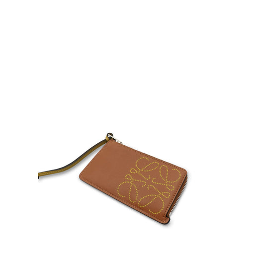 Brand Coin Cardholder in Classic Calfskin in Tan