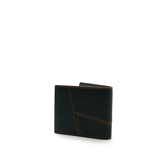 Puzzle Stitches Bifold Coin in Black