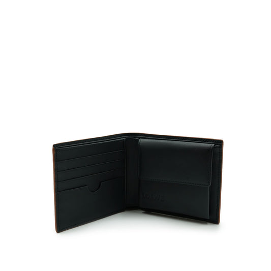 Puzzle Stitches Bifold Coin in Black