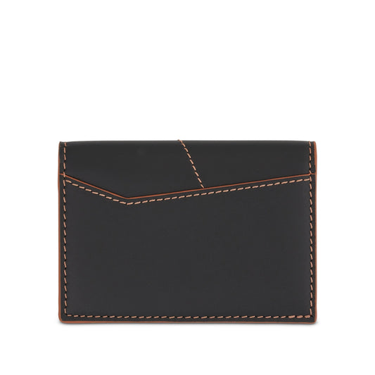 Puzzle Stitches Bifold Cardholder in Black