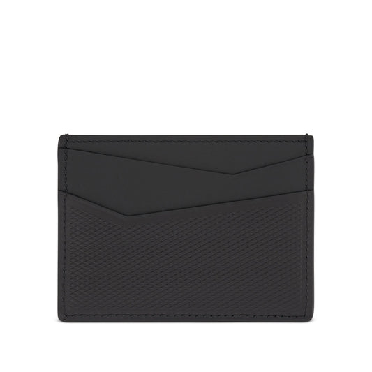 Puzzle Plain Cardholder in Diamond Calfskin in Black