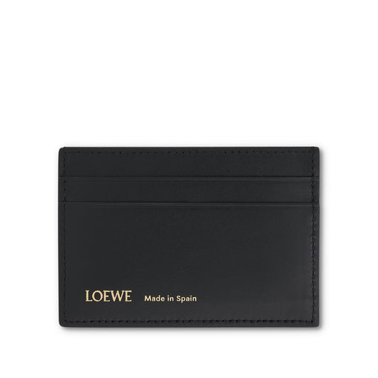 Plain Cardholder in Anagram Jacquard and Calfskin in Navy