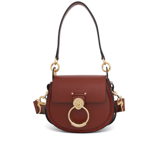 Small Tess Day Bag in Shiny 
Suede Calfskin in Sepia Brown