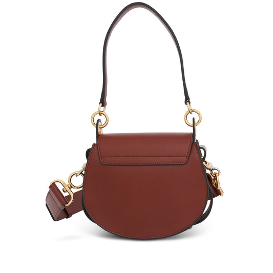 Small Tess Day Bag in Shiny 
Suede Calfskin in Sepia Brown