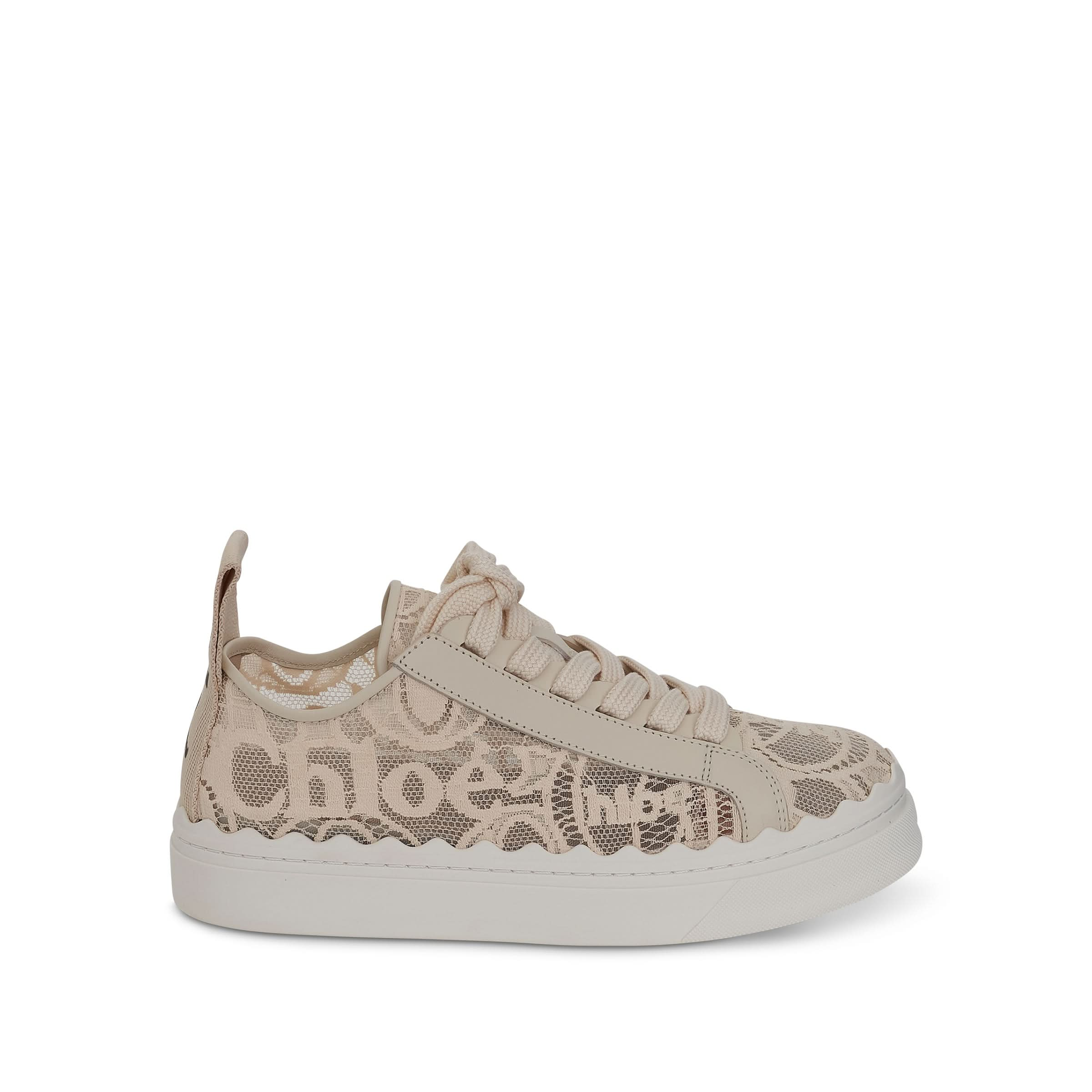 Lauren Sneaker in Beige Lace