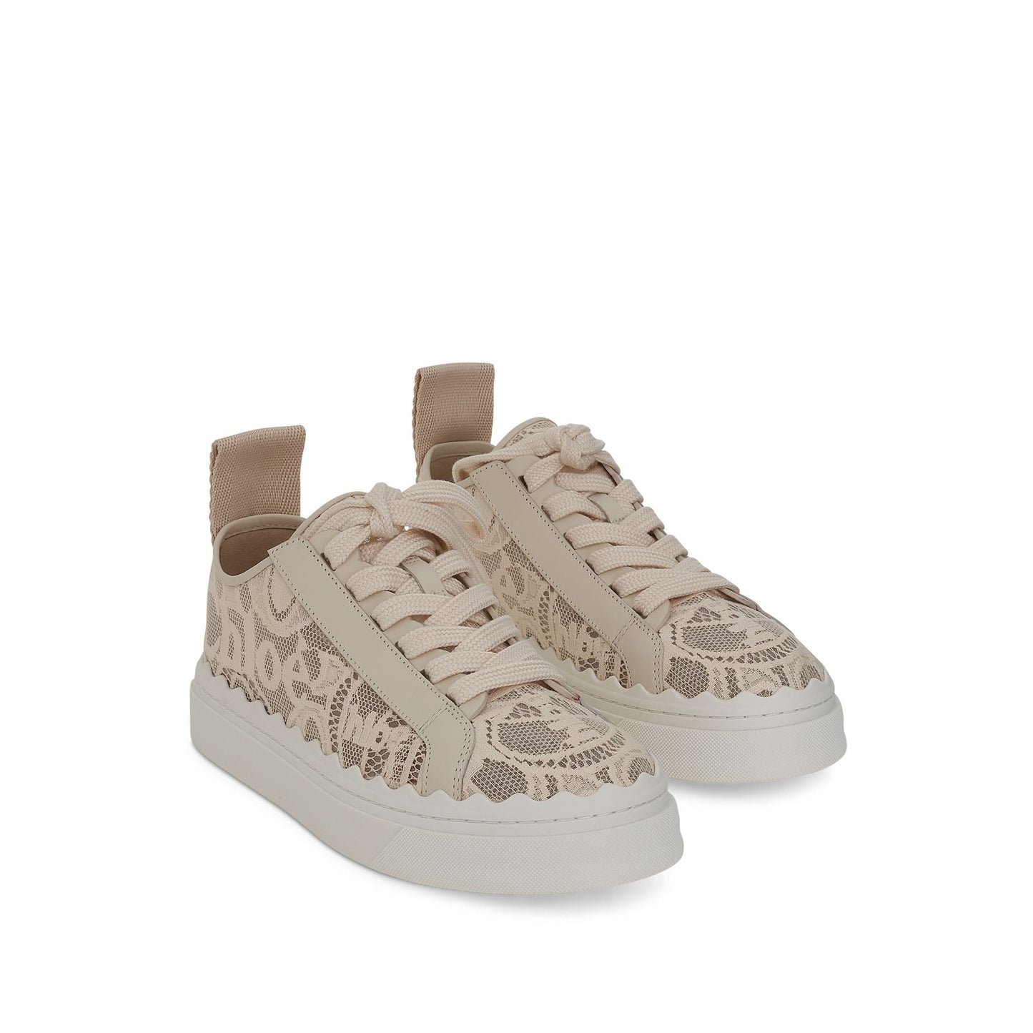 Lauren Sneaker in Beige Lace