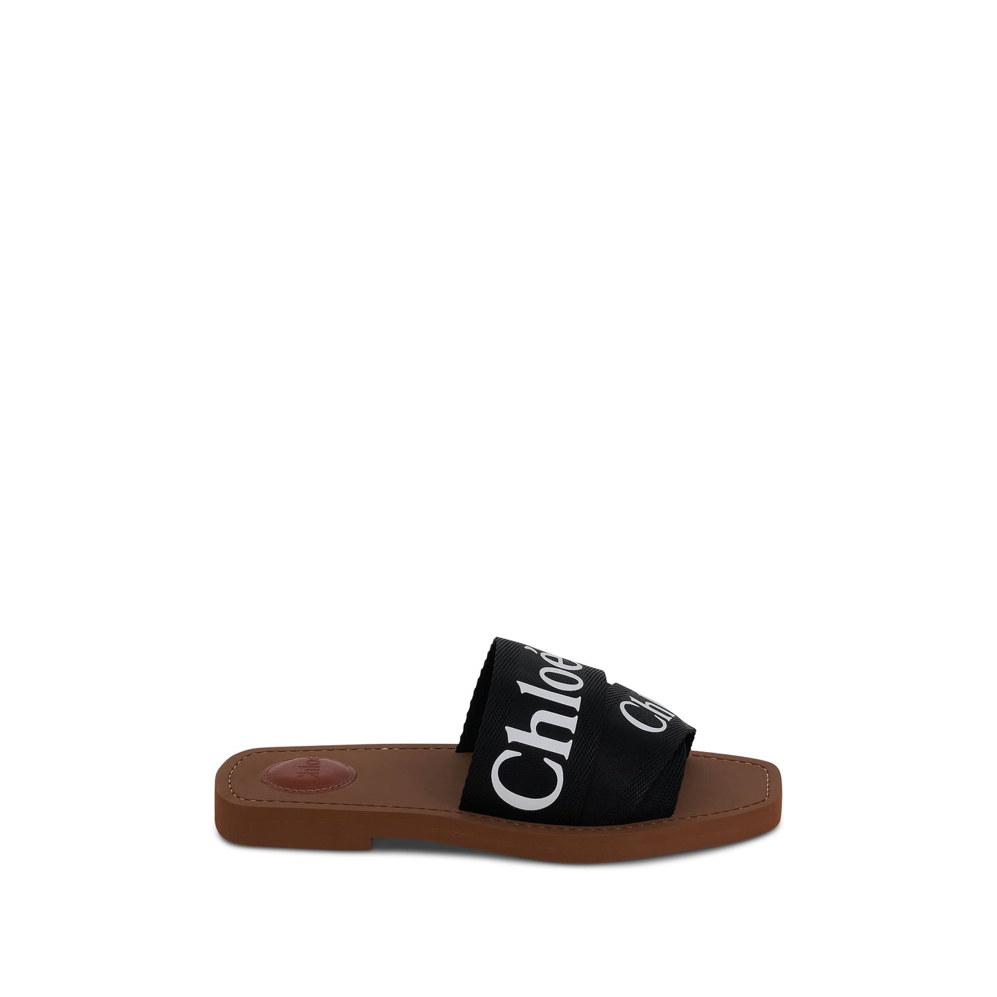 Woody Flat Mule in Black Canvas