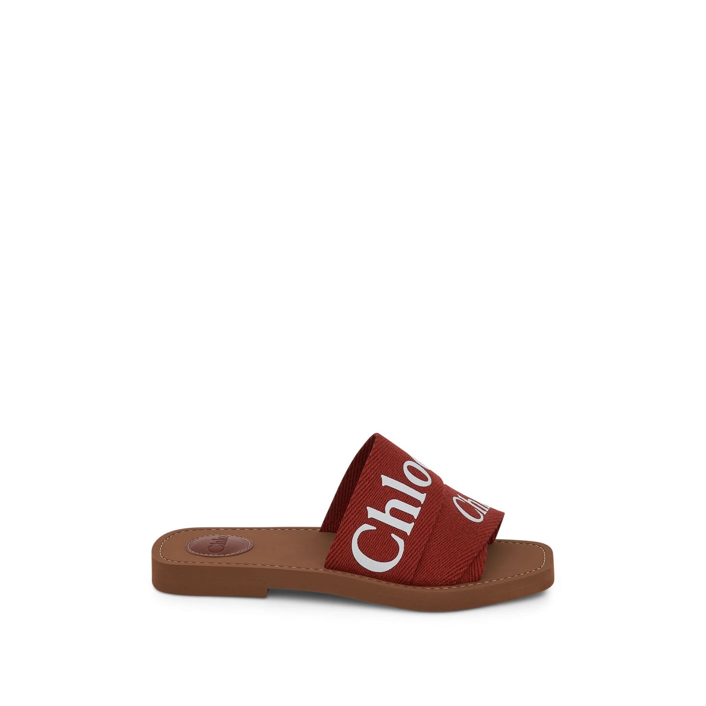 Woody Flat Mule in Terracotta Canvas