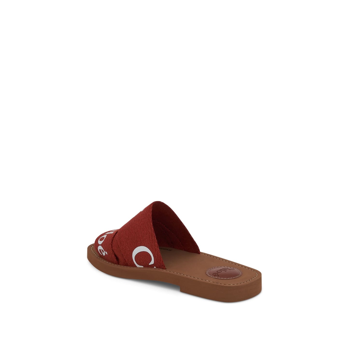 Woody Flat Mule in Terracotta Canvas