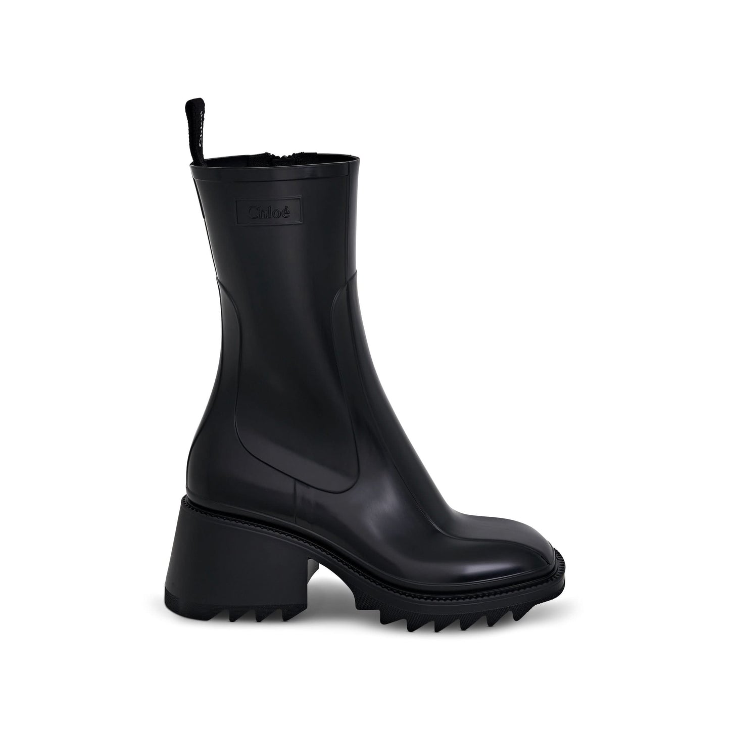 Betty Rain Boot in Black PVC