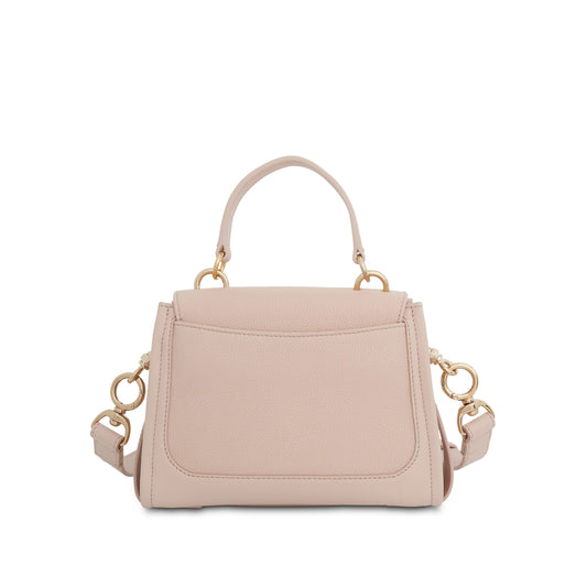 Mini Tess Day Bag in Grained 
Shiny Calfskin in Cement Pink