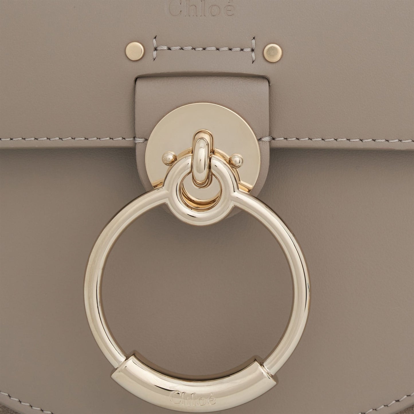 Small Tess Bag in Shiny and Suede Calfskin in Motty Grey