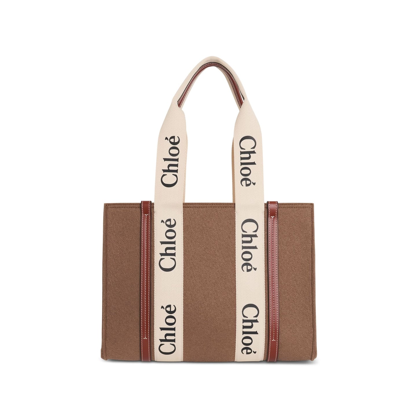 Medium Woody Tote Bag in Recycled Felt in Light Brown