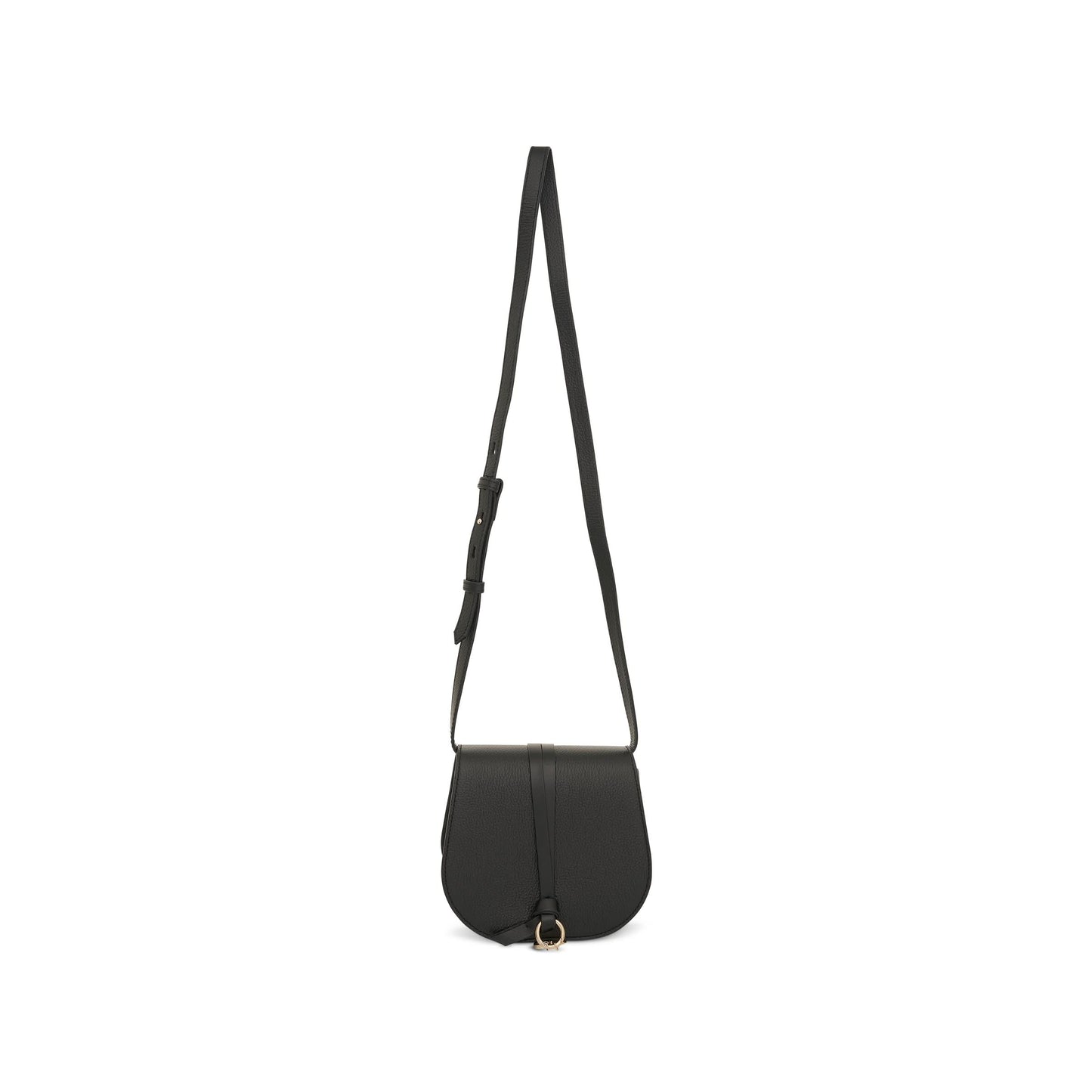 Alphabet Bag in Grained 
Shinny Calfskin in Black