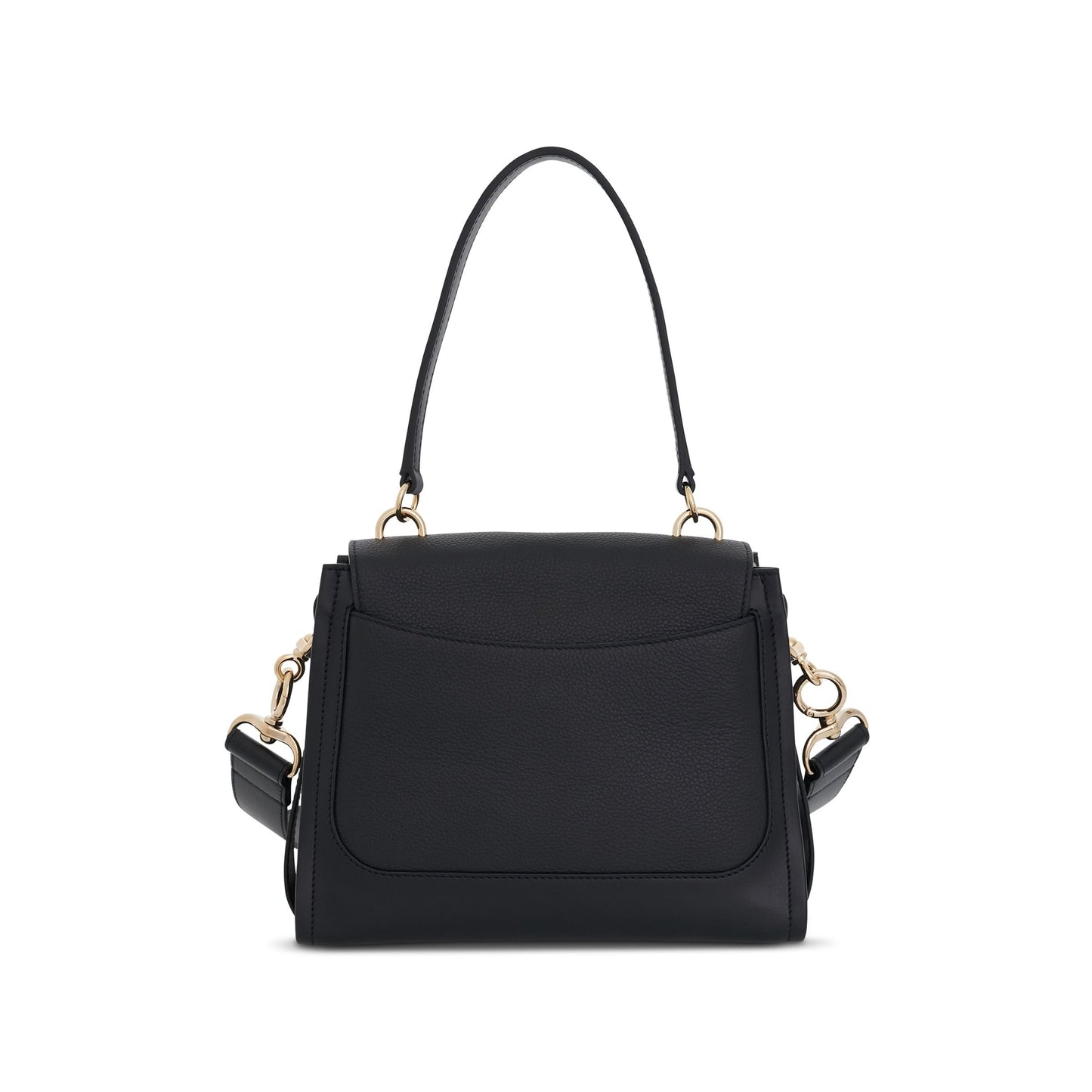 Small Tess Day Bag in Grained 
Shiny Calfskin in Black