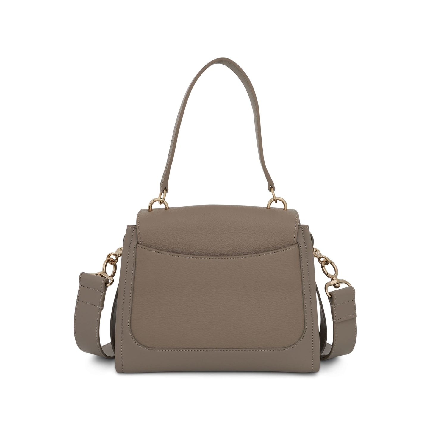 Small Tess Day Bag in Grained 
Shiny Calfskin in Motty Grey