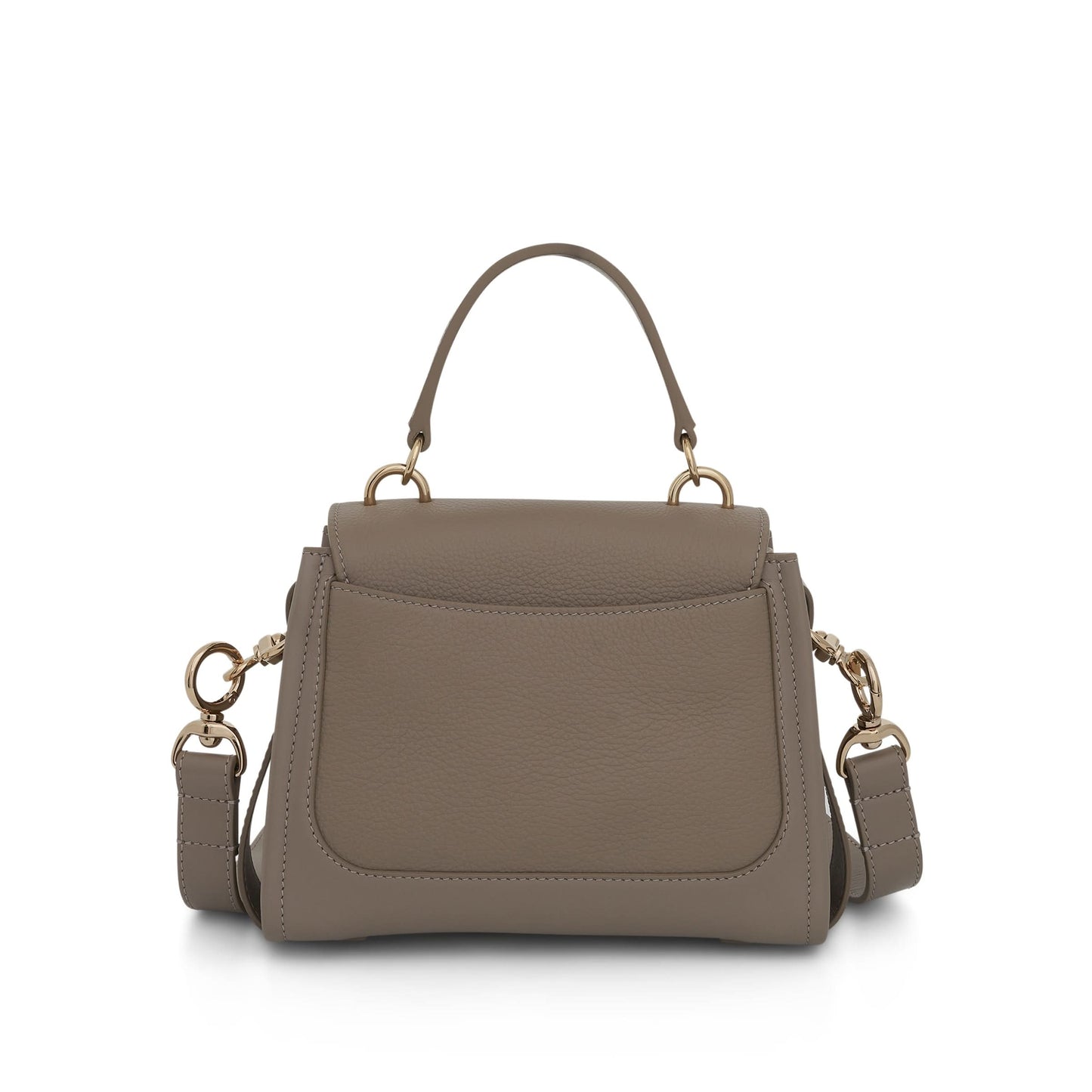 Mini Tess Day Bag in Grained 
Shiny Calfskin in Motty Grey