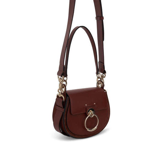 Small Tess Bag in Shiny 
Suede Calfskin in Sepia Brown