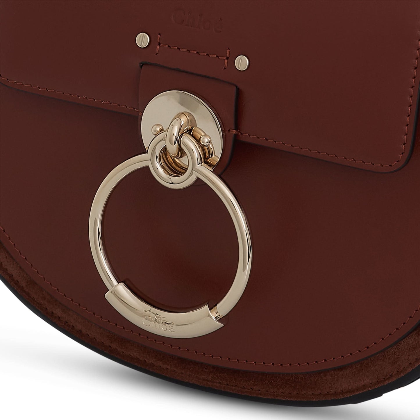 Small Tess Bag in Shiny 
Suede Calfskin in Sepia Brown