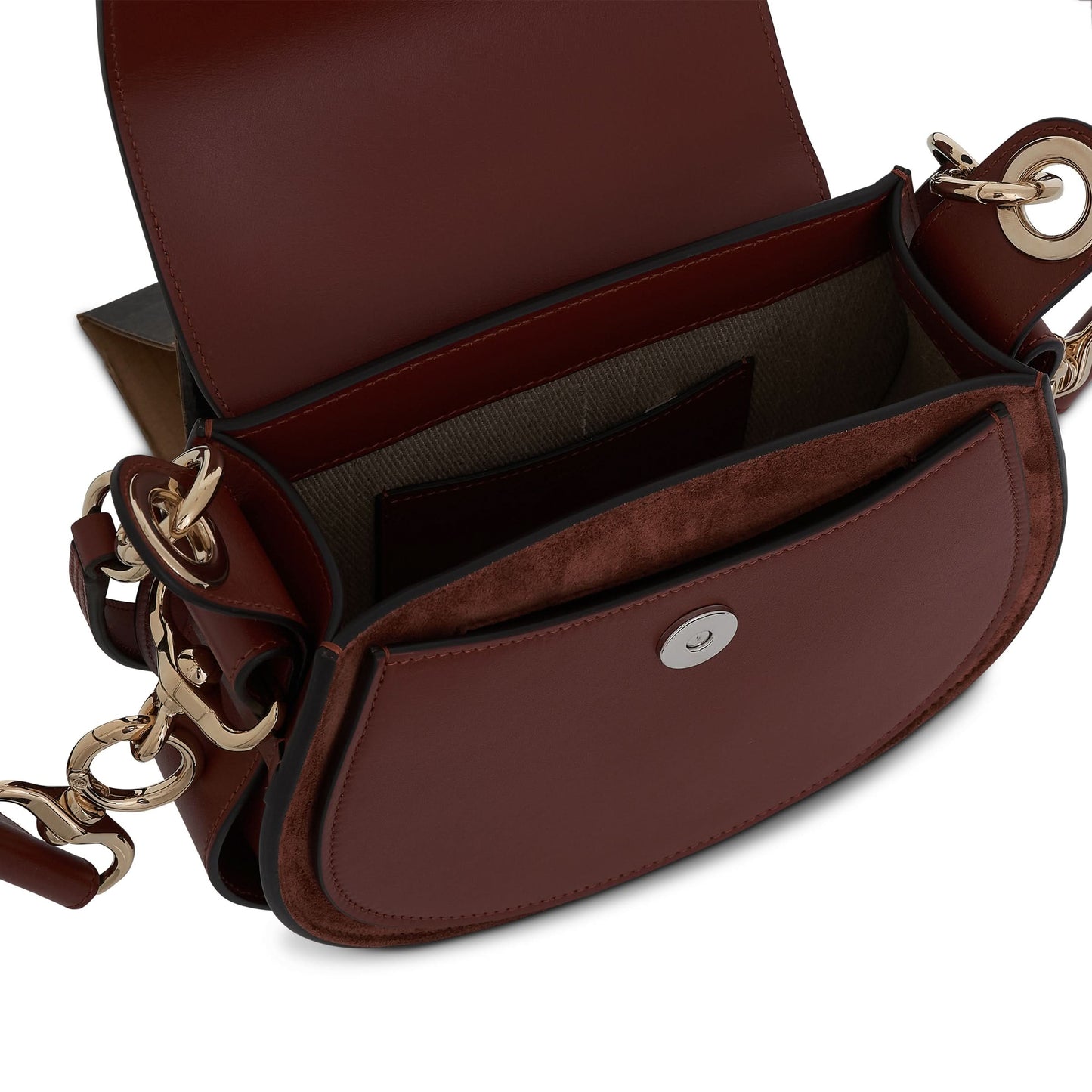 Small Tess Bag in Shiny 
Suede Calfskin in Autumnal Brown