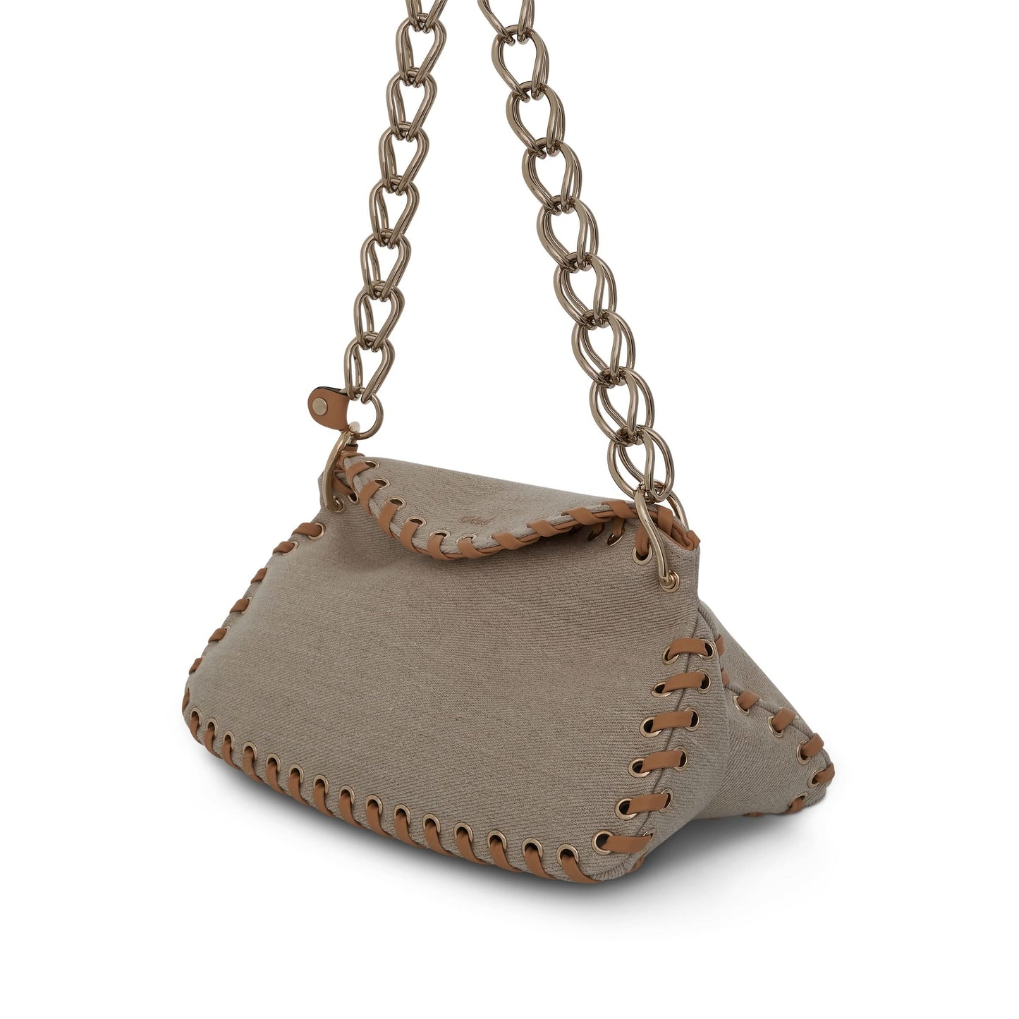 Small Juana Day Bag in Linen 
Nappa Lambskin in Soft Tan